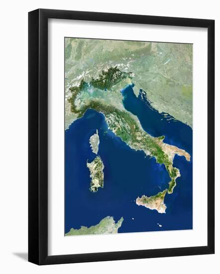 Italy, Satellite Image-PLANETOBSERVER-Framed Photographic Print