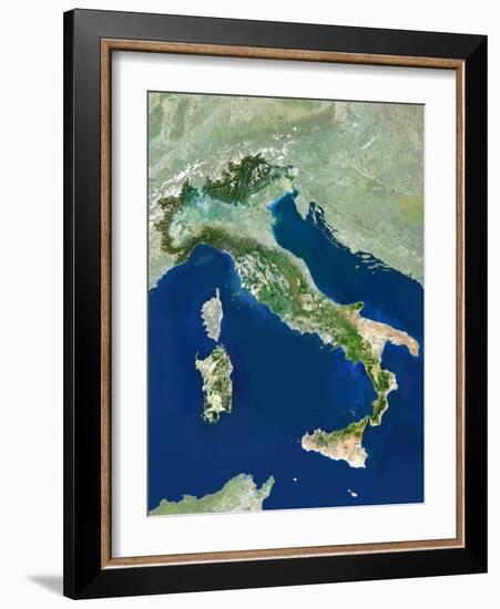 Italy, Satellite Image-PLANETOBSERVER-Framed Photographic Print