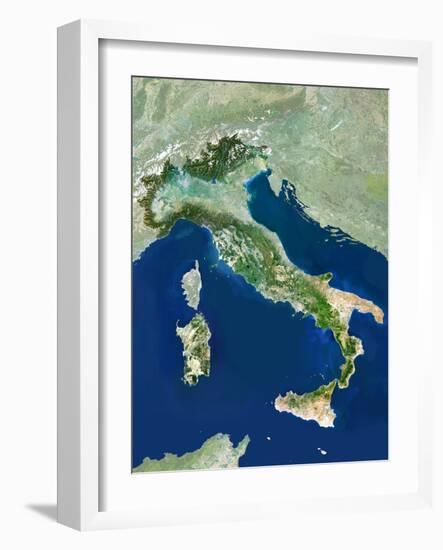 Italy, Satellite Image-PLANETOBSERVER-Framed Photographic Print