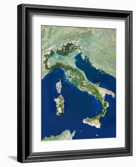 Italy, Satellite Image-PLANETOBSERVER-Framed Photographic Print