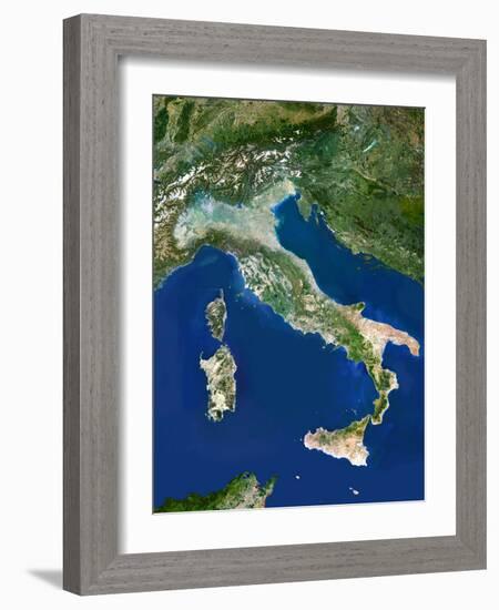 Italy, Satellite Image-PLANETOBSERVER-Framed Photographic Print