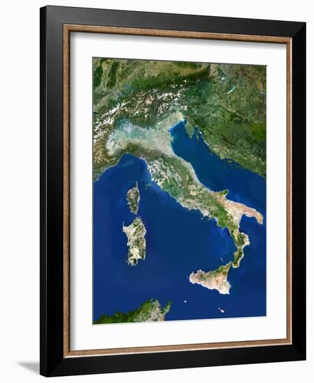 Italy, Satellite Image-PLANETOBSERVER-Framed Photographic Print