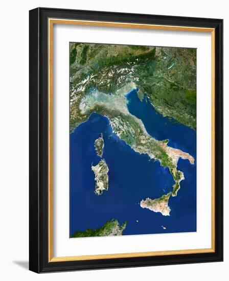 Italy, Satellite Image-PLANETOBSERVER-Framed Photographic Print