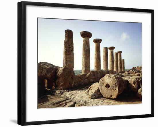 Italy, Sicily, Agrigento, Doric Temple of Heracles-null-Framed Giclee Print