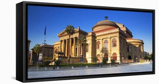 Italy, Sicily, Palermo. Teatro Massimo.-Ken Scicluna-Framed Premier Image Canvas