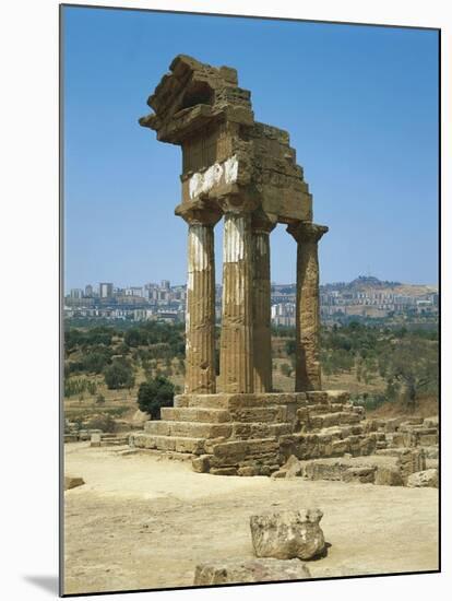 Italy, Sicily Region, Agrigento Province, Agrigento, Valley of Temples, Temple of Dioscuri-null-Mounted Giclee Print