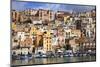 Italy, Sicily, Sciacca. the Port with the Houses in the Historic Centre.-Ken Scicluna-Mounted Photographic Print