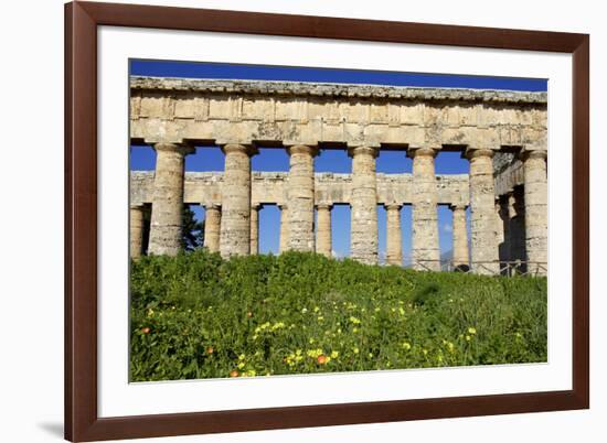 Italy, Sicily, Segesta. The Greek temple is made of 36 columns.-Michele Molinari-Framed Premium Photographic Print