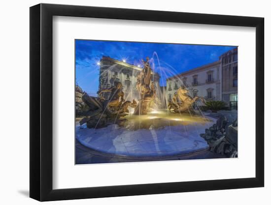 Italy, Sicily, Syracuse, Twilight Piazza Archimede-Rob Tilley-Framed Photographic Print