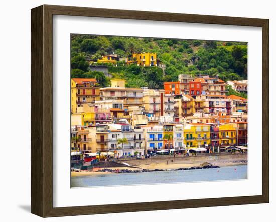 Italy, Sicily, Taormina. Beach Giardini Naxos-Terry Eggers-Framed Photographic Print