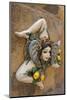 Italy, Sicily, Taormina, ceramic woman with lemons on wall.-Merrill Images-Mounted Photographic Print