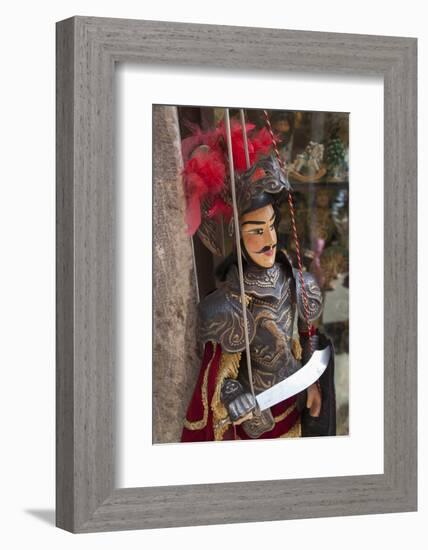 Italy, Sicily, Taormina, knight marionette puppet.-Merrill Images-Framed Photographic Print