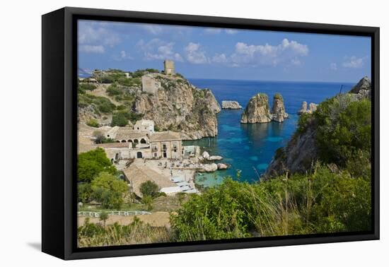 Italy, Sicily, Tonnara Di Scopello, Tuna Bay-Udo Bernhart-Framed Premier Image Canvas