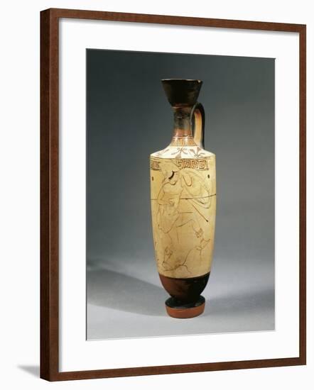 Italy, Sicily, White-Ground Lekythos-null-Framed Giclee Print