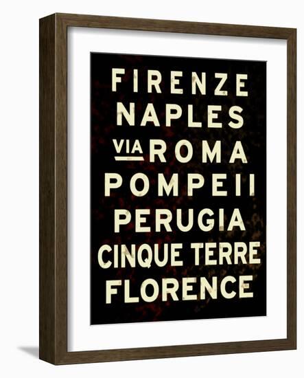 Italy Sign-null-Framed Art Print