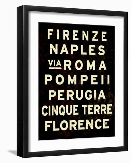 Italy Sign-null-Framed Art Print