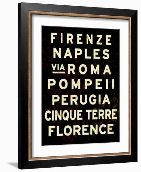 Italy Sign-null-Framed Art Print