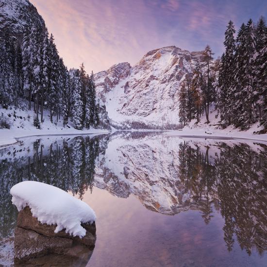 Italy South Tirol Alto Adige Lake Pragser Wildsee Fanes Sennes