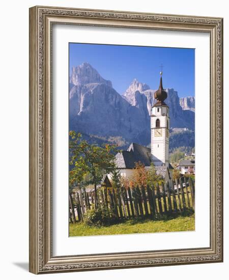 Italy, South Tyrol, Gr?Nertal, Dolomites, Kolfuschg, Church, Autumn-Thonig-Framed Photographic Print