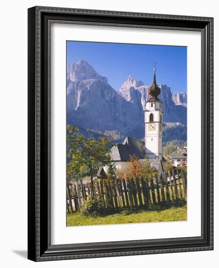 Italy, South Tyrol, Gr?Nertal, Dolomites, Kolfuschg, Church, Autumn-Thonig-Framed Photographic Print