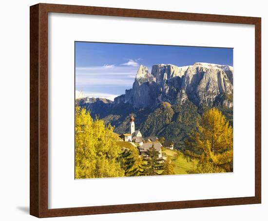 Italy, South Tyrol, Mittelberg, Schlern, Autumn-Thonig-Framed Photographic Print
