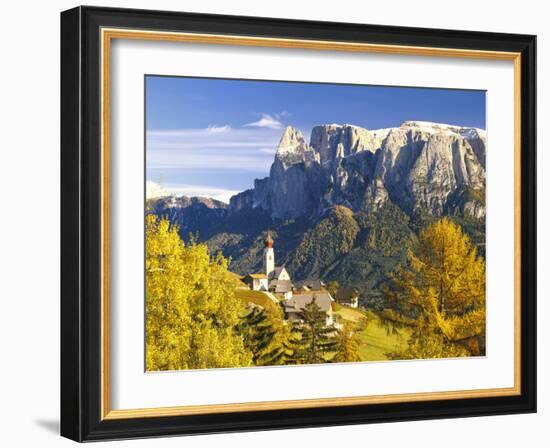 Italy, South Tyrol, Mittelberg, Schlern, Autumn-Thonig-Framed Photographic Print