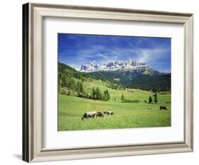 Italy, South Tyrol, Rose Garden Area, Nova Levante, Geiger Alm Rosengarten Group-Udo Siebig-Framed Photographic Print