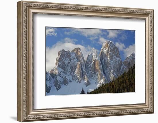 Italy, South Tyrol, the Dolomites, Geislerspitzen, Geisler Gruoup-Alfons Rumberger-Framed Photographic Print