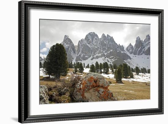 Italy, South Tyrol, the Dolomites, Geislerspitzen-Alfons Rumberger-Framed Photographic Print