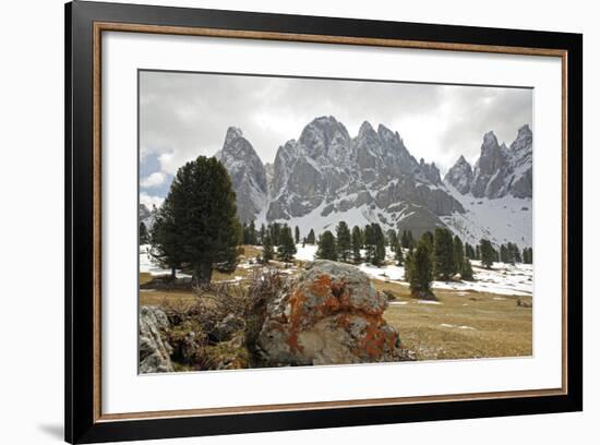 Italy, South Tyrol, the Dolomites, Geislerspitzen-Alfons Rumberger-Framed Photographic Print
