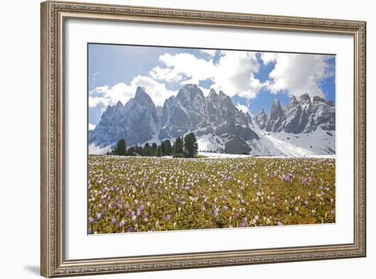 Italy, South Tyrol, the Dolomites, Geislerspitzen-Alfons Rumberger-Framed Photographic Print