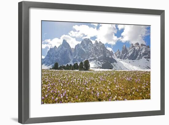 Italy, South Tyrol, the Dolomites, Geislerspitzen-Alfons Rumberger-Framed Photographic Print