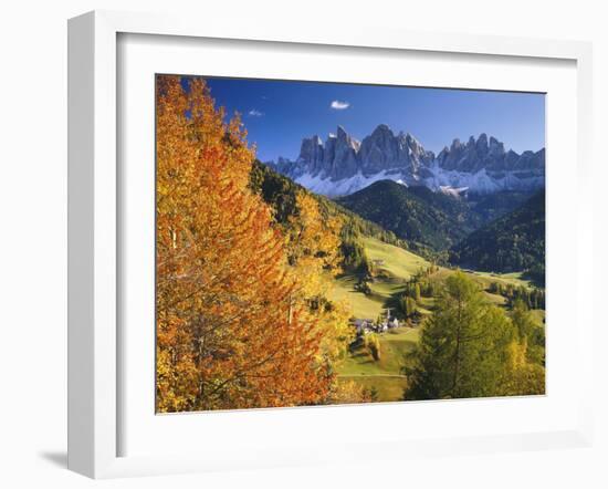 Italy, South Tyrol, Villn?Tal, St. Magda Lena, Geislerspitzen-Thonig-Framed Photographic Print