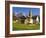 Italy, South Tyrol, Villn?Tal, St. Magdalena, Church, Mountains, 'Geislerspitzen'-Thonig-Framed Photographic Print