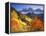 Italy, South Tyrol, Villn?Tal, St. Magdalena, Mountains, 'Geislerspitzen', Autumn-Thonig-Framed Premier Image Canvas