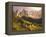 Italy, South Tyrol, Villn?Tal, St. Magdalena, Mountains, 'Geislerspitzen', Autumn-Thonig-Framed Premier Image Canvas