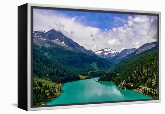 Italy, Stelvio National Park, Val Martello (Martello Valley) artificial lake-Michele Molinari-Framed Premier Image Canvas