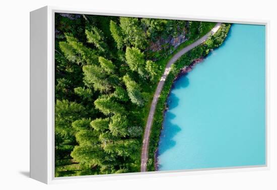 Italy, Stelvio National Park, Val Martello (Martello Valley) artificial lake-Michele Molinari-Framed Premier Image Canvas