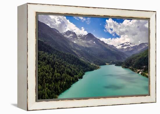 Italy, Stelvio National Park, Val Martello (Martello Valley) artificial lake-Michele Molinari-Framed Premier Image Canvas