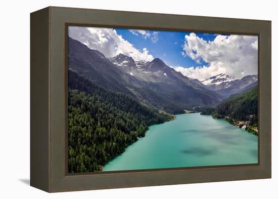 Italy, Stelvio National Park, Val Martello (Martello Valley) artificial lake-Michele Molinari-Framed Premier Image Canvas