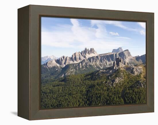 Italy, the Dolomites, Falzaregopass, Cinque Torre, Croda Di Lago, Monte Pelmo, Mountain Peaks-Dietmar Walser-Framed Premier Image Canvas