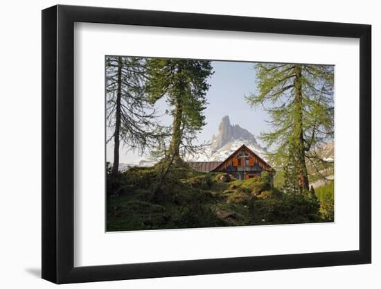 Italy, the Dolomites, South Tyrol, Cortina D'Ampezzo, Becco De Mezzodi, Rif. Croda There Lago-Alfons Rumberger-Framed Photographic Print