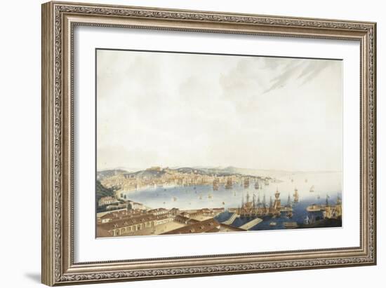 Italy, Trieste, City and Port, 1850-Giuseppe De Sanctis-Framed Giclee Print