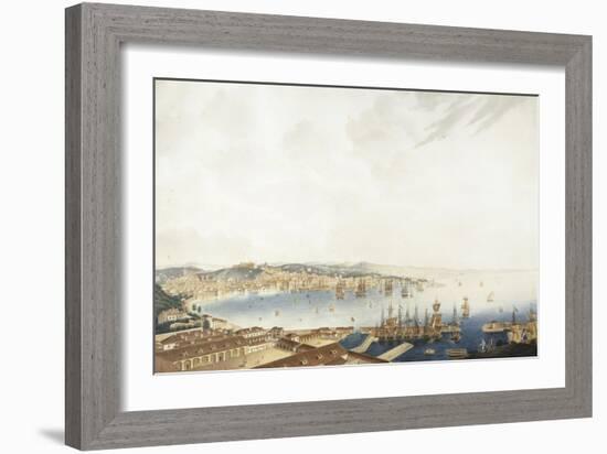 Italy, Trieste, City and Port, 1850-Giuseppe De Sanctis-Framed Giclee Print