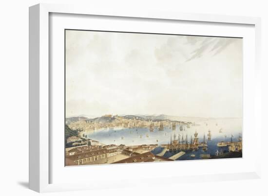 Italy, Trieste, City and Port, 1850-Giuseppe De Sanctis-Framed Giclee Print