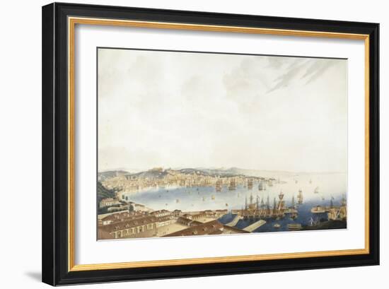 Italy, Trieste, City and Port, 1850-Giuseppe De Sanctis-Framed Giclee Print