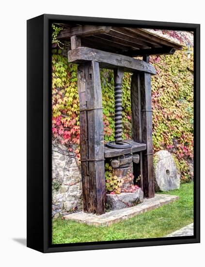 Italy, Tuscany. an Olive Oil Press on Display at a Winery in Tuscany-Julie Eggers-Framed Premier Image Canvas