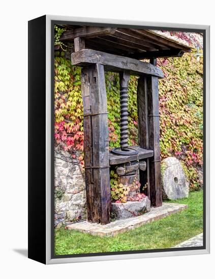 Italy, Tuscany. an Olive Oil Press on Display at a Winery in Tuscany-Julie Eggers-Framed Premier Image Canvas