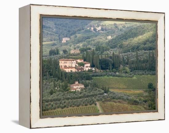 Italy, Tuscany. Countryside and Vineyards in the Chianti Region-Julie Eggers-Framed Premier Image Canvas