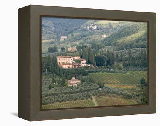 Italy, Tuscany. Countryside and Vineyards in the Chianti Region-Julie Eggers-Framed Premier Image Canvas